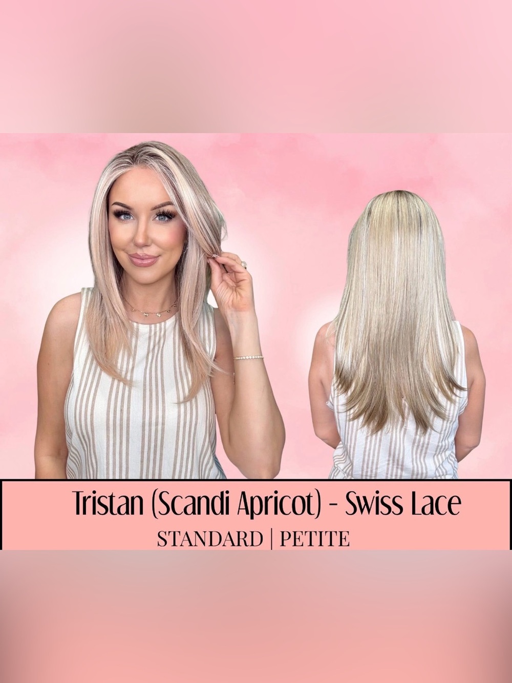 Chelsey Smith Crowns “Tristan Swiss Lace Apricot” Petite
